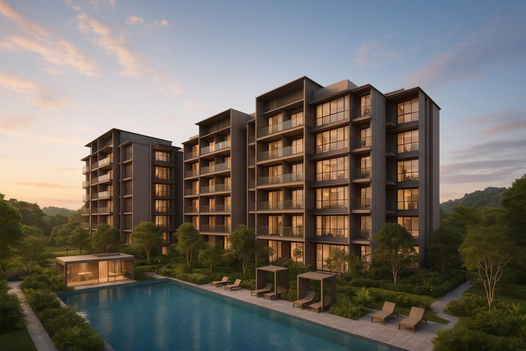 Modern Narra Residences exterior at Dairy Farm Walk, Singapore, showcasing new home investment