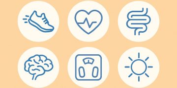 Person walking in place at home for health, exercise, and fitness benefits