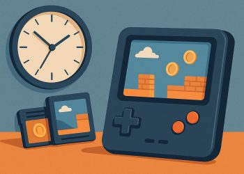 Minimalist game controller and smartphone illustrating benefits of short games for busy lifestyles