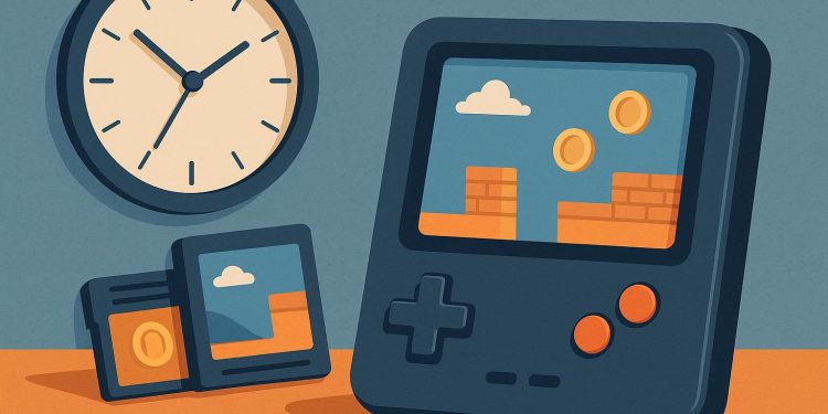 Minimalist game controller and smartphone illustrating benefits of short games for busy lifestyles