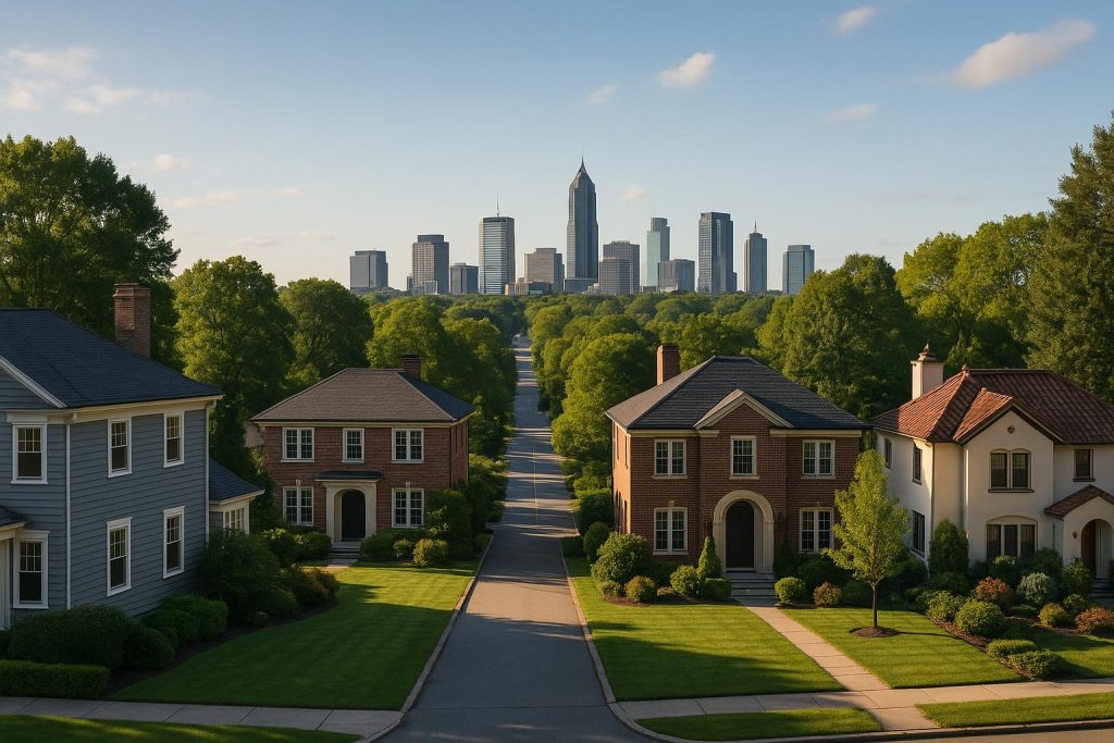 Modern luxury homes near convenient city transport routes in Newton, appealing to families and buyers