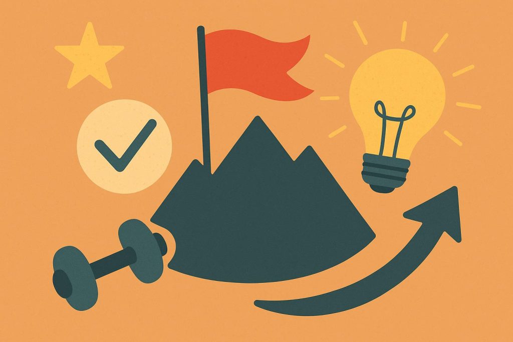 Checklist with motivational quotes, coffee cup, and notepad inspiring productivity and self-motivation