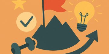 Checklist with motivational quotes, coffee cup, and notepad inspiring productivity and self-motivation