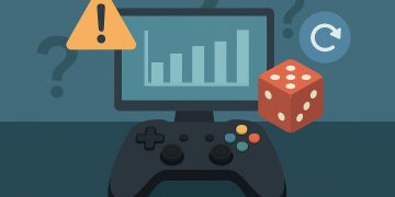 Illustration of online gaming interface highlighting decision-making and risk assessment elements