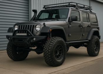 4WD vehicle with lift kit upgrade on rugged Melbourne terrain for off-road enthusiasts