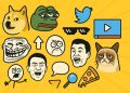 Colorful collage of popular internet memes representing online meme culture and viral trends