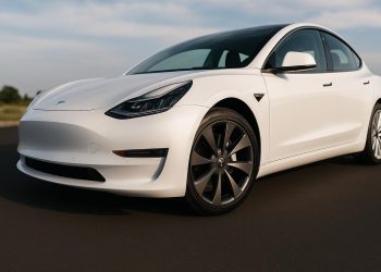 Tesla Model 3 with different wheel types highlighting impact on electric vehicle driving range
